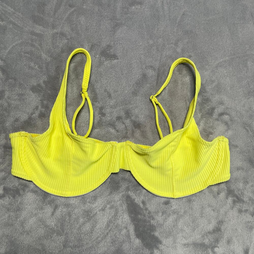 Frankies Bikinis Top Large Anna Underwire Ribbed Swimwear Beach Resort Vacation